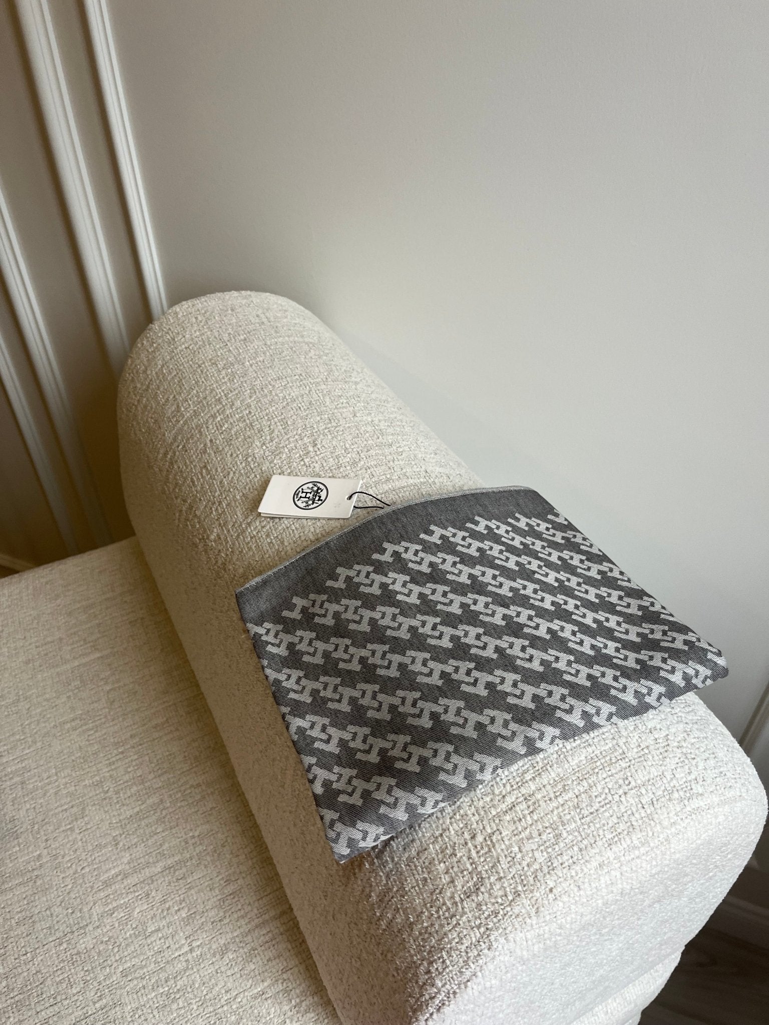 H Desen Yün İpek Şal - bybusgulce