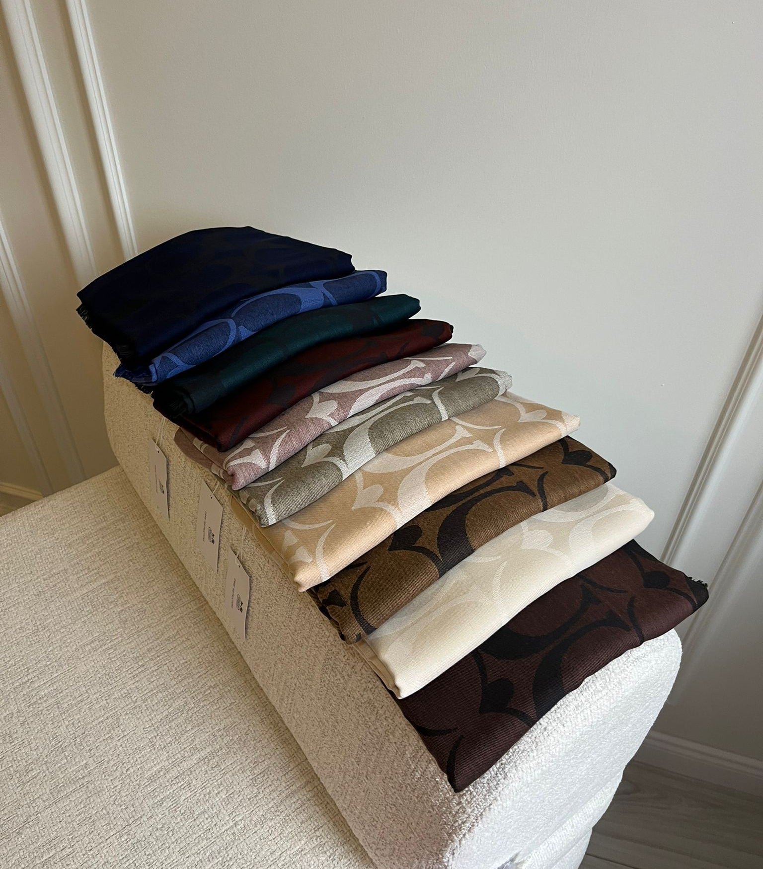 C Desen Yün İpek A Kalite Şal